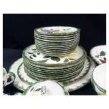 Vintage Blue Ridge Pottery Green Briar Dinnerware Set