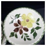 Vintage Blue Ridge Pottery Green Briar Dinnerware Set