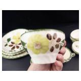 Vintage Blue Ridge Pottery Green Briar Dinnerware Set