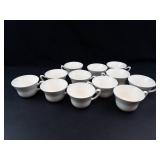 White Ceramic Cup Set (Lot of 12)