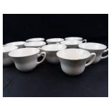 White Ceramic Cup Set (Lot of 12)