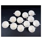 White Ceramic Cup Set (Lot of 12)
