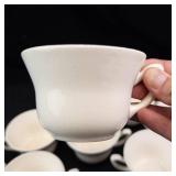 White Ceramic Cup Set (Lot of 12)