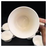 White Ceramic Cup Set (Lot of 12)
