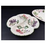 Vintage Blue Ridge Southern Pottery Relish Dish & Platter (Lot of 2)