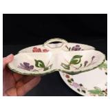 Vintage Blue Ridge Southern Pottery Relish Dish & Platter (Lot of 2)