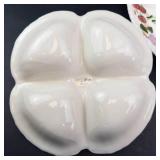 Vintage Blue Ridge Southern Pottery Relish Dish & Platter (Lot of 2)