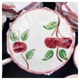 Vintage Blue Ridge Southern Pottery Crab Apple Teacups & Saucers (Lot of 52)