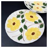 Vintage Blue Ridge Southern Potteries Yellow Nocturne Dinnerware Set (Lot of 15)