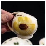 Vintage Blue Ridge Southern Potteries Yellow Nocturne Dinnerware Set (Lot of 15)