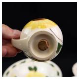 Vintage Blue Ridge Southern Potteries Yellow Nocturne Dinnerware Set (Lot of 15)