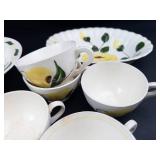Vintage Blue Ridge Southern Potteries Yellow Nocturne Dinnerware Set (Lot of 15)