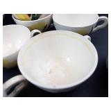 Vintage Blue Ridge Southern Potteries Yellow Nocturne Dinnerware Set (Lot of 15)