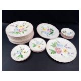 Vintage Blue Ridge Southern Pottery Floral Plates