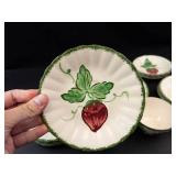 Blue Ridge Wild Strawberry Hand-Painted Dish Set Mixed Lot