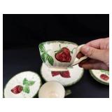 Blue Ridge Wild Strawberry Hand-Painted Dish Set Mixed Lot