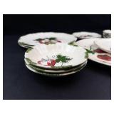 Vintage Blue Ridge Southern Potteries Strawberry Sundae Dishes (Lot of 8)