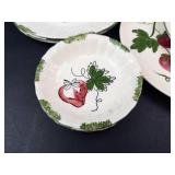 Vintage Blue Ridge Southern Potteries Strawberry Sundae Dishes (Lot of 8)