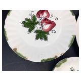 Vintage Blue Ridge Southern Potteries Strawberry Sundae Dishes (Lot of 8)