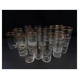 Gold Rim Glass Tumblers