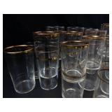 Gold Rim Glass Tumblers
