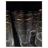 Gold Rim Glass Tumblers