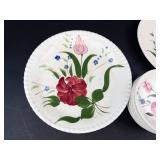 Hand-Painted Floral Porcelain Plates (Lot of 12)