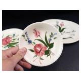 Hand-Painted Floral Porcelain Plates (Lot of 12)