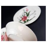 Hand-Painted Floral Porcelain Plates (Lot of 12)