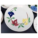 Blue Ridge Hand-Painted Floral Pottery Plates Mixed Lot