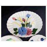 Blue Ridge Hand-Painted Floral Pottery Plates Mixed Lot