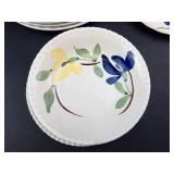 Blue Ridge Hand-Painted Floral Pottery Plates Mixed Lot