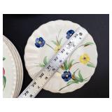 Blue Ridge Hand-Painted Floral Pottery Plates Mixed Lot