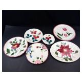 Blue Ridge Hand Painted Floral Plates (Lot of 8)
