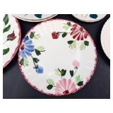 Blue Ridge Hand Painted Floral Plates (Lot of 8)