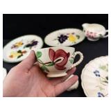Blue Ridge Hand Painted Pottery Mixed Lot of 9