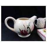 Blue Ridge Pottery Pitchers & Trinket Dish Mixed Lot