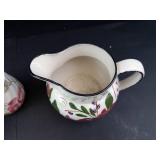 Blue Ridge Pottery Pitchers & Trinket Dish Mixed Lot