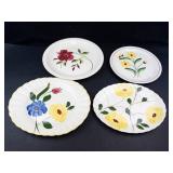 Blue Ridge Hand Painted Floral Plates (Lot of 4)