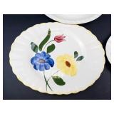 Blue Ridge Hand Painted Floral Plates (Lot of 4)