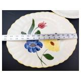 Blue Ridge Hand Painted Floral Plates (Lot of 4)