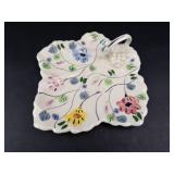 Vintage Blue Ridge Southern Potteries Leaf-Shaped Serving Dish Floral Chintz