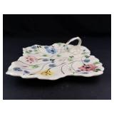 Vintage Blue Ridge Southern Potteries Leaf-Shaped Serving Dish Floral Chintz