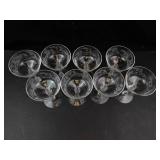 Etched Stemmed Coupe Glasses (Set of 8)