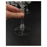 Etched Stemmed Coupe Glasses (Set of 8)
