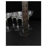 Etched Stemmed Coupe Glasses (Set of 8)