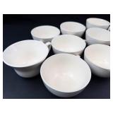 Hall Creamer & White Tea Cup Assortment With Plates