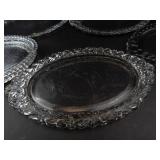 Set of 6 Decorative Glass Serving Trays (Lot of 6)