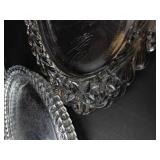 Set of 6 Decorative Glass Serving Trays (Lot of 6)