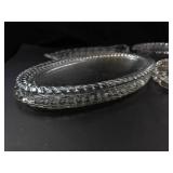 Set of 6 Decorative Glass Serving Trays (Lot of 6)